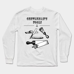 gentleman vintage barber hipster Long Sleeve T-Shirt